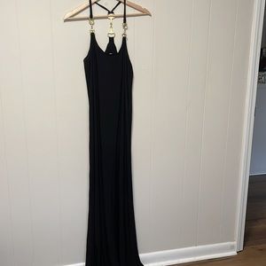 JB by Julie Brown Black Long Dress Size Small Horse Bridle Bit